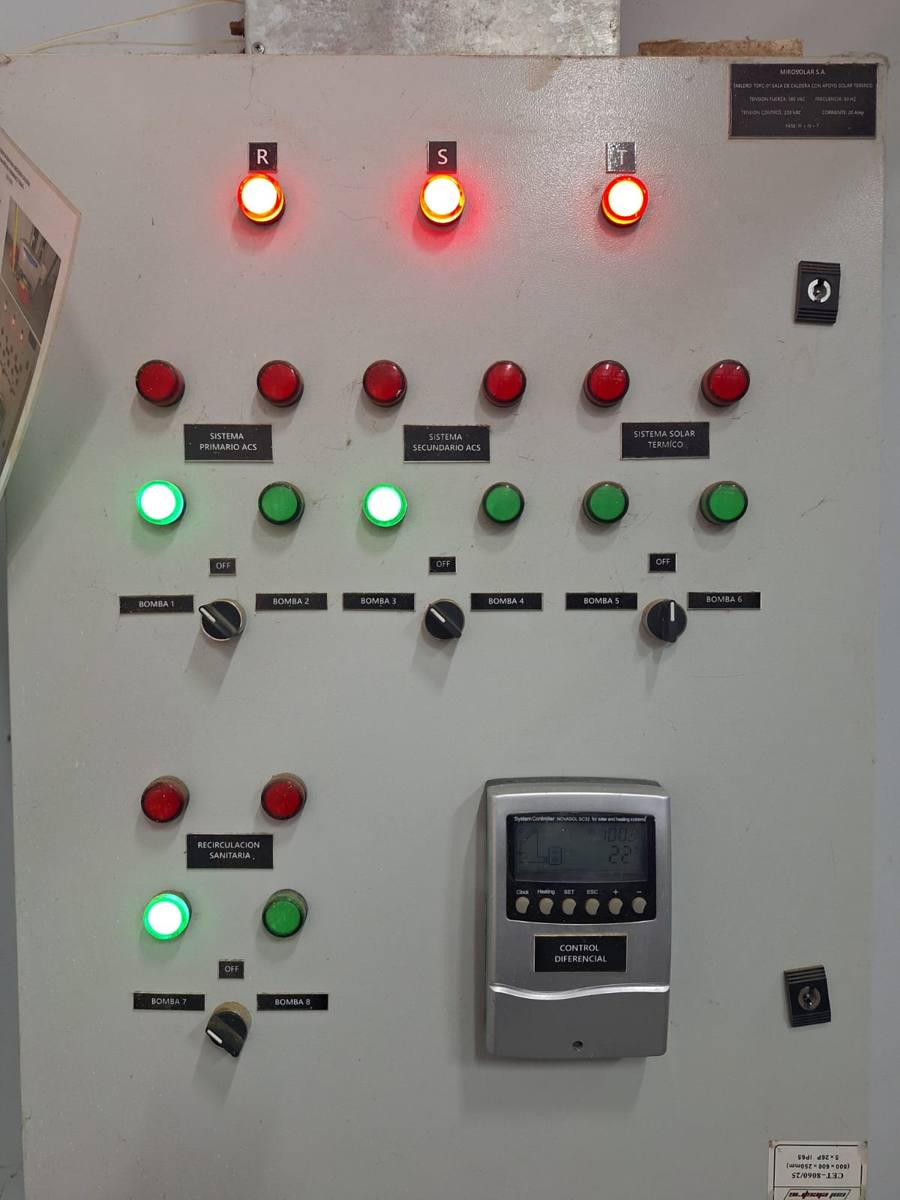 Tablero de control de sala de máquinas